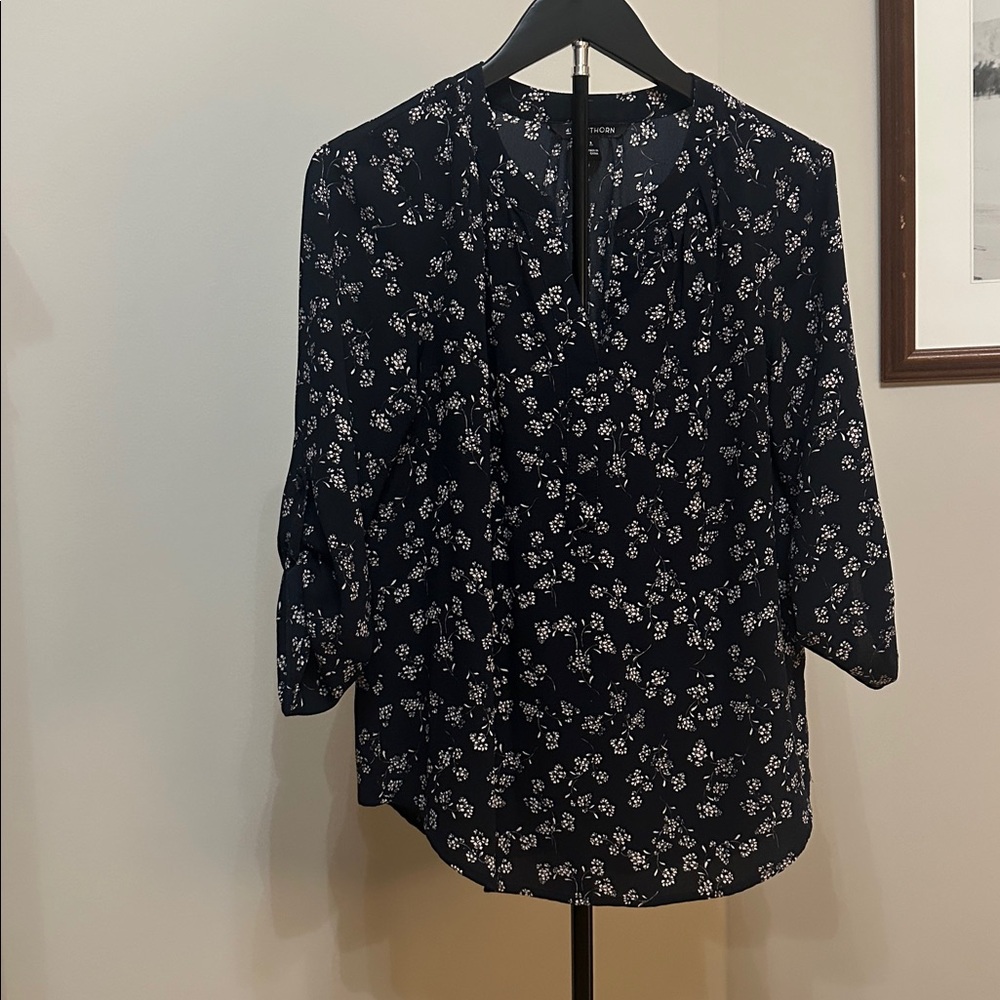 41 Hawthorn Black Floral Blouse